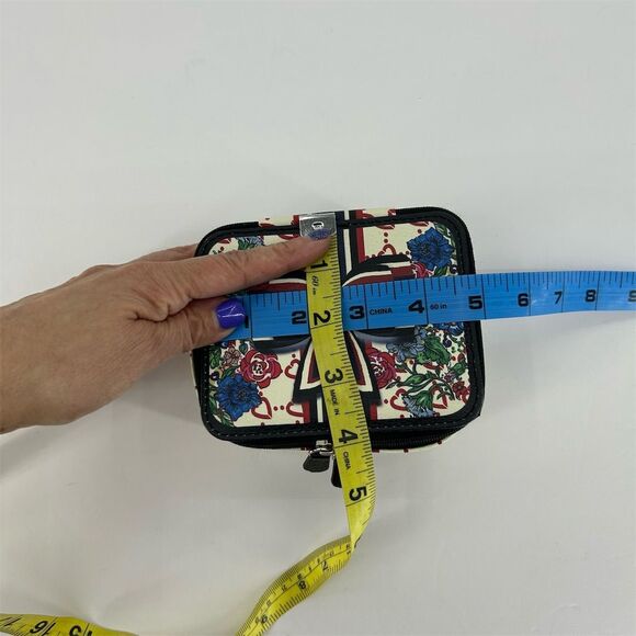 Brighton Multicolor Heart Ribbon Bow Travel Jewelry Box Mini EUC - Picture 10 of 11